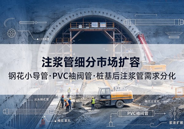 上栗注浆管细分市场扩容，隧道钢花小导管、PVC 袖阀管、桩基后注浆管需求分化